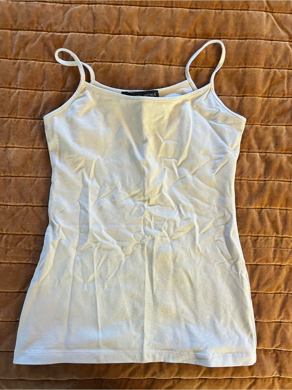 Cream Slim Fit Spaghetti Strap Tank Top Camisole - Saks Fifth Avenue Y2K
